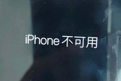 蒙山苹果服务网点分享锁屏界面显示“iPhone 不可用”如何解决 